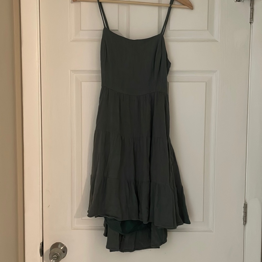 Lulus sage green short summer dress